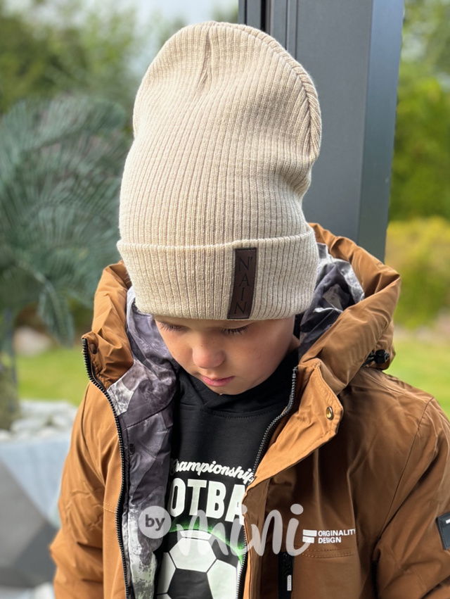 Teplá beanie čepice NAIN beige