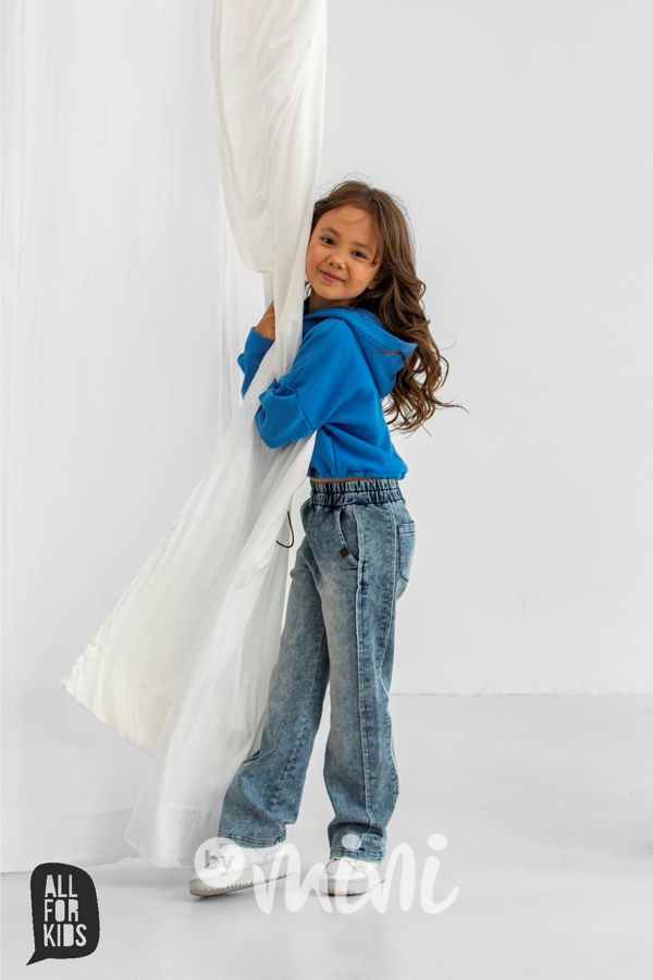 All for kids crop mikina California modrá