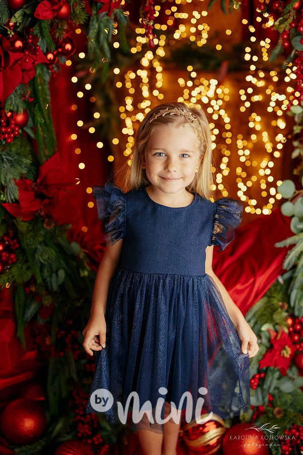 Lily Grey SPARKLING tylové šaty royal blue