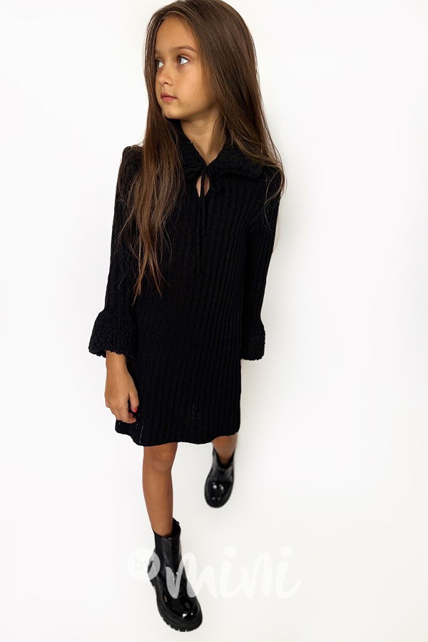 Svetrové šaty černé