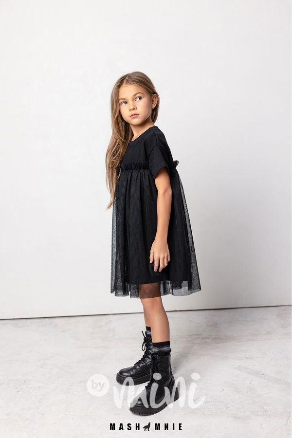Mash Mnie šaty s tylem černé