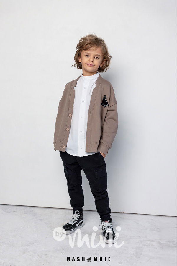 Mash Mnie mikinový oversize kardigan béžový