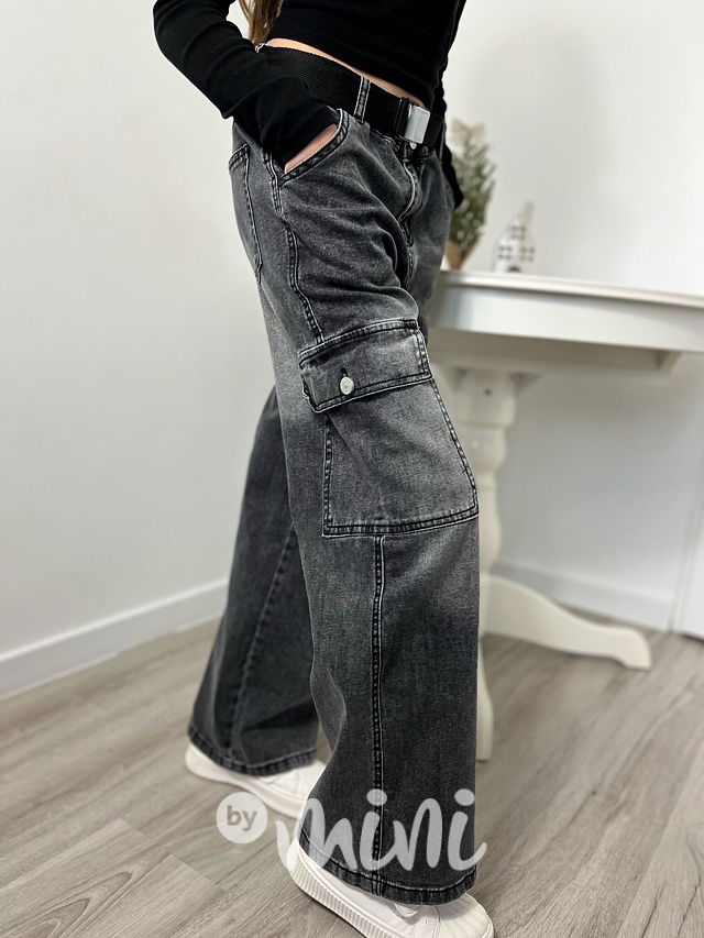 Jeans kapsáče s páskem