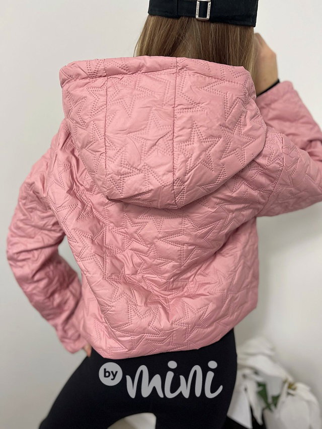 Jarní bunda STARS pink