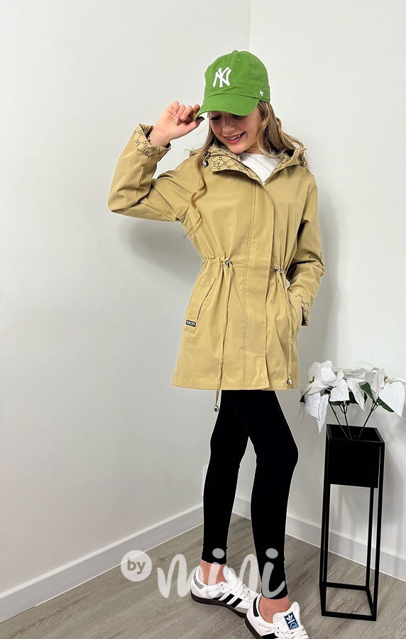 Podzimní béžová parka