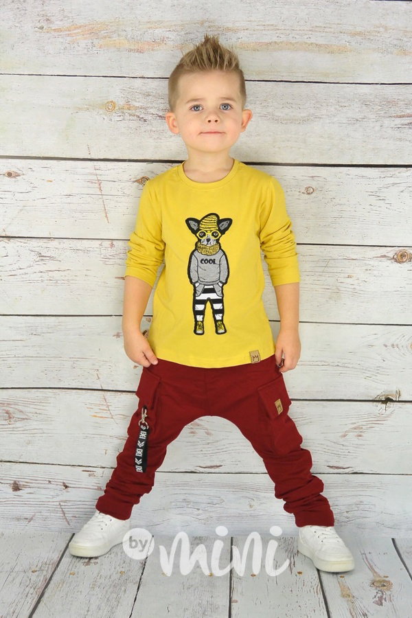 "Cool" mustard triko