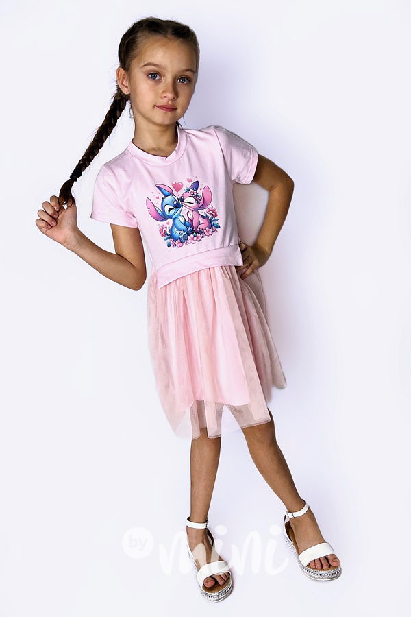 Lilo & Stitch šaty s tylem růžové