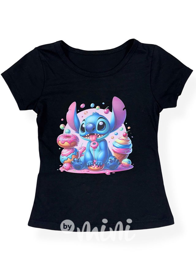 Lilo & Stitch triko DONUT černé