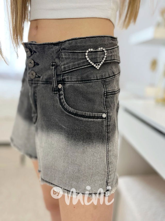 Denim ombre kraťasy HEART