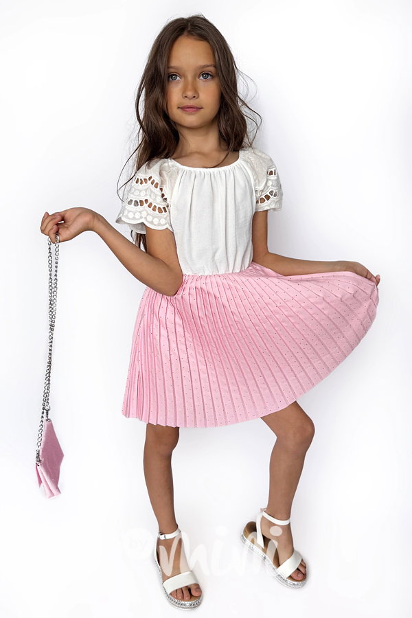 Plisované šaty s kabelkou