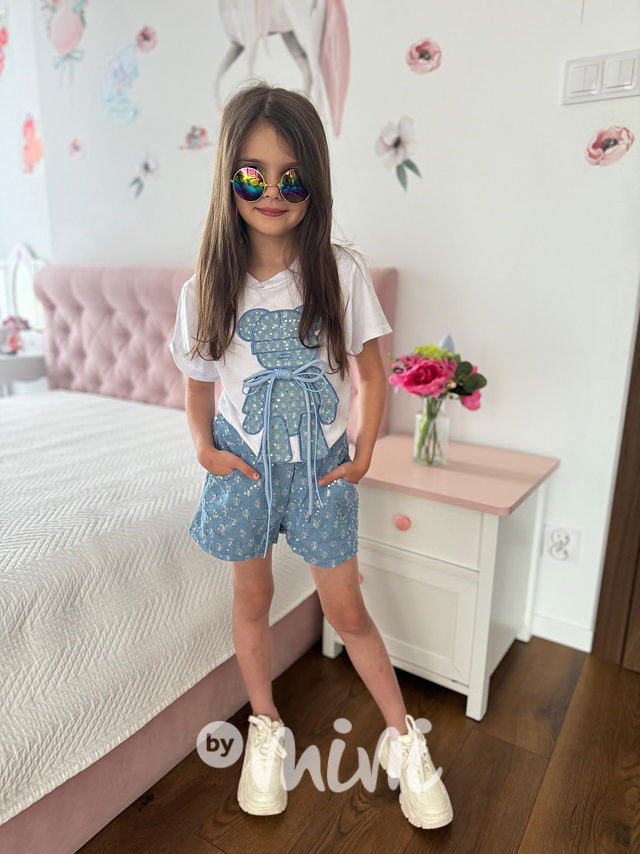 Denim teddy letní set