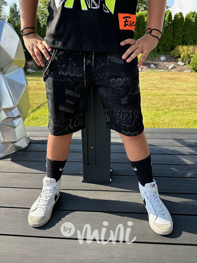 Kraťasy BOY s karabinou black/grey