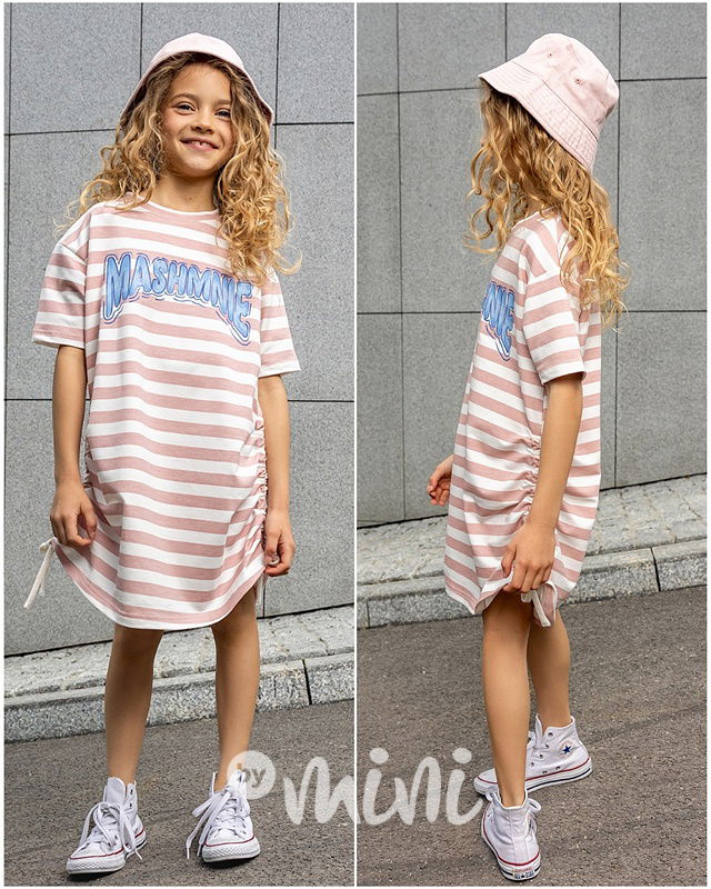 Mash Mnie streetwear šaty pruhy