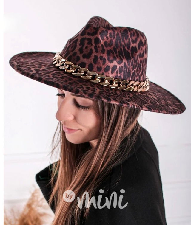 Leopard klobouk