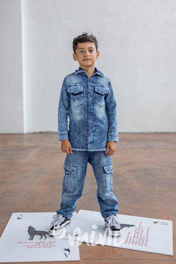 Mash Mnie soft denim barrel kapsáče blue