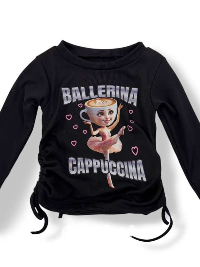 Ballerina Cappuccina blůzka na stahování černá