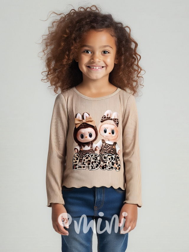 Labubu longsleeve blůzka FRIENDS béžová