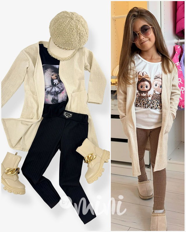 Podzimní dlouhý kardigan vanilla