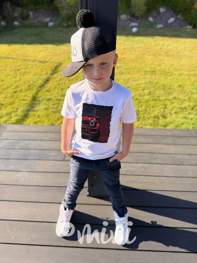 Podzimní kalhoty blue melange