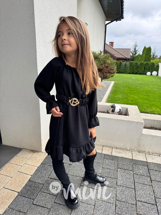 Šaty s páskem LILY černé