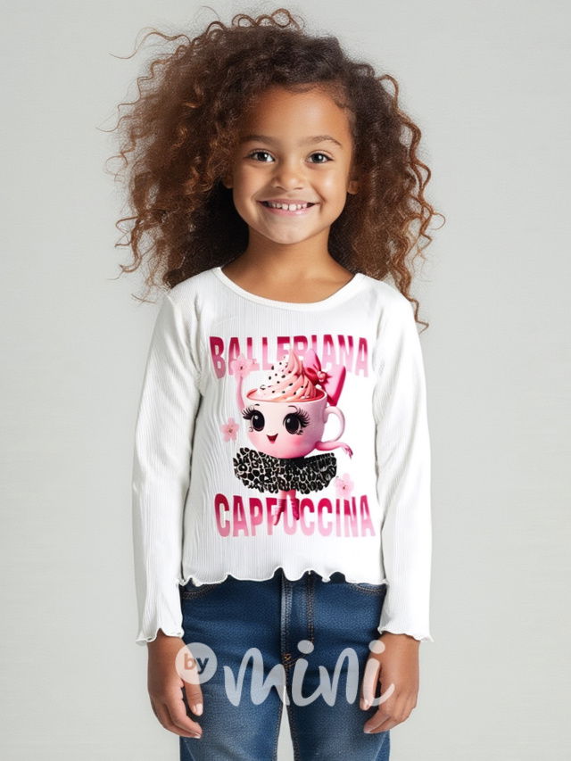 Ballerina Cappucccina longsleeve blůzka bílá