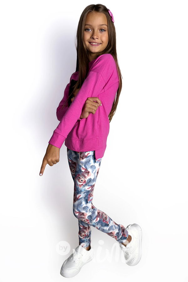 Zateplená mikinová tunika Girl & Cat