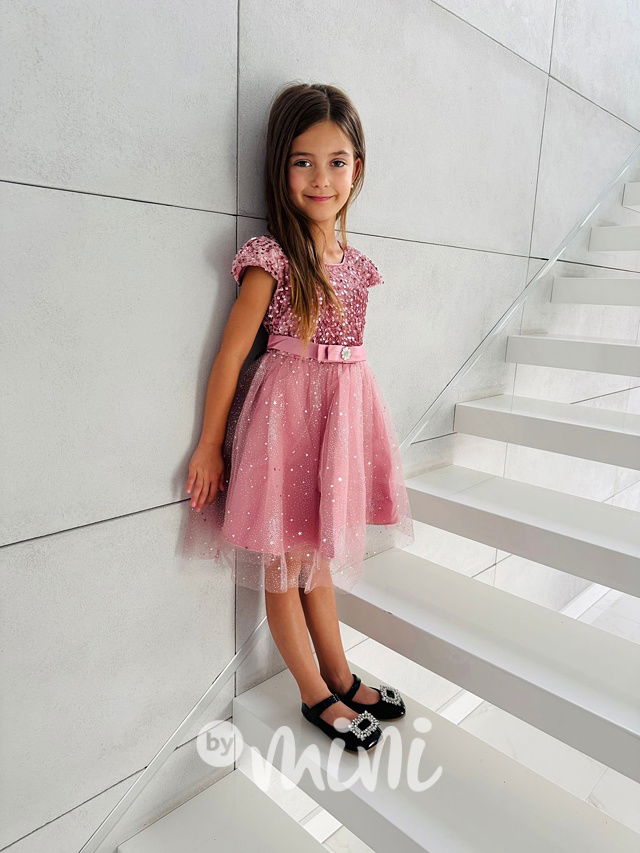 PREMIUM slavnostní šaty STARS růžové