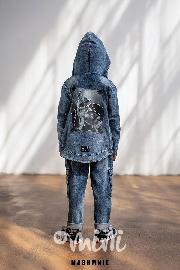 Mash Mnie soft blue denim cargo kapsáče WOLF