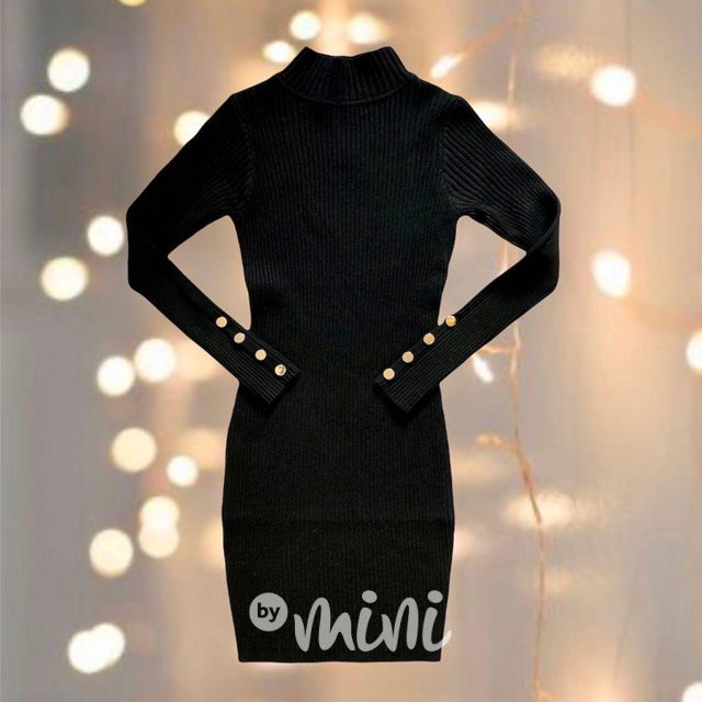 Podzimní svetříkové šaty BLACK