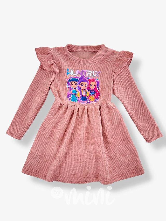 Huntrix teplé šaty růžové