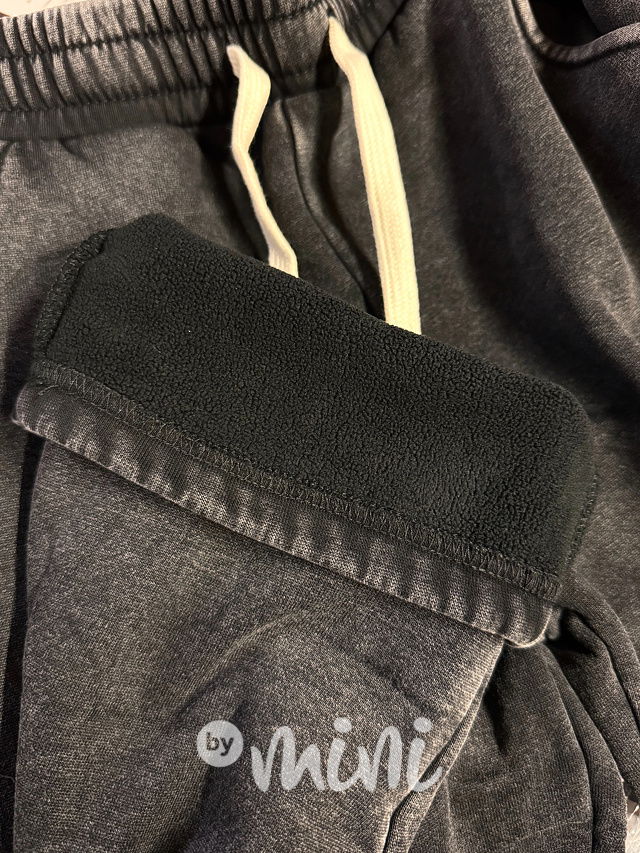 THERMO soft dark denim volné tepláky