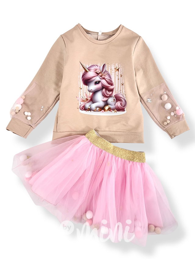 UNICORN tutu pompon set