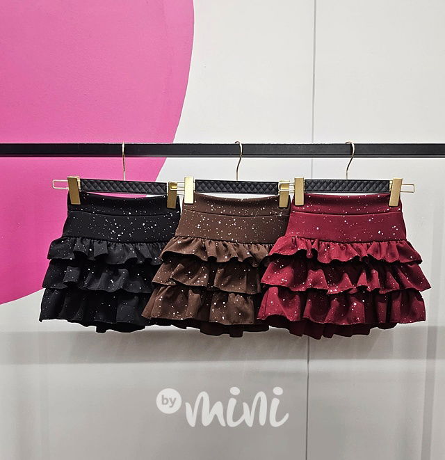 Vrstvená sukně GLOW bordo