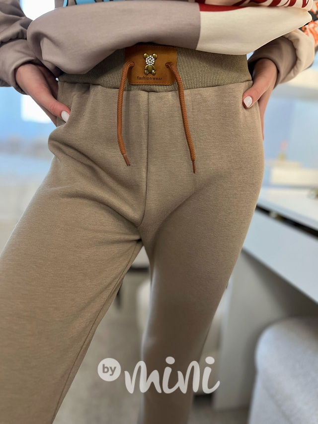 Thermo legíny TEDDY béžové