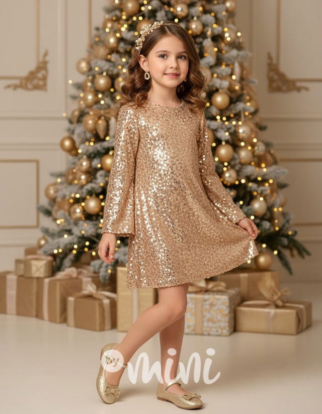 BOW flitr šaty zlaté