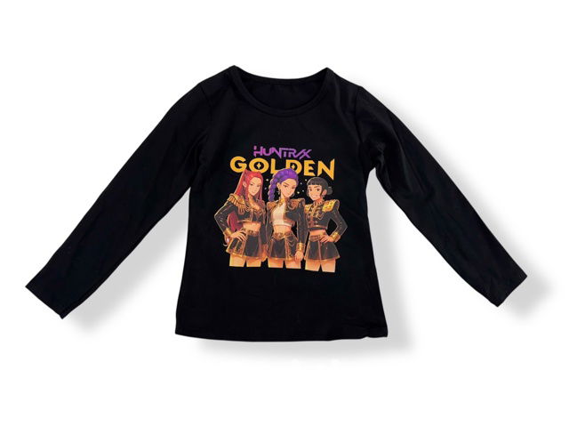 Demon Hunters longsleeve triko GOLDEN černé