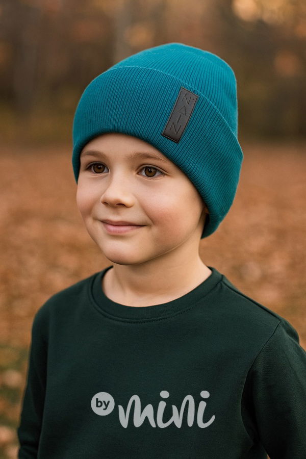 Teplá beanie čepice NAIN petrol