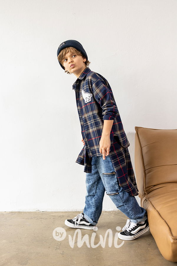 Mash Mnie volné soft blue denimky zipy