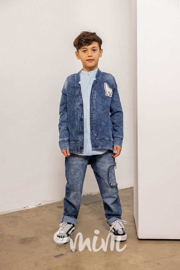 Mash Mnie volné soft blue denimky zipy