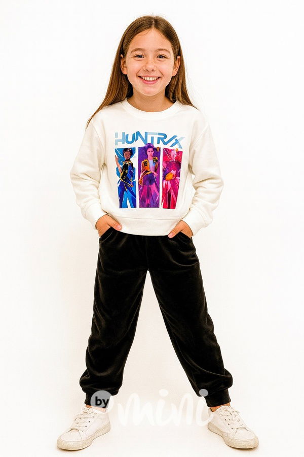 Demon Hunters soft velur souprava black/white