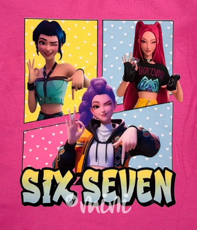 Huntrix & Six Seven triko růžové