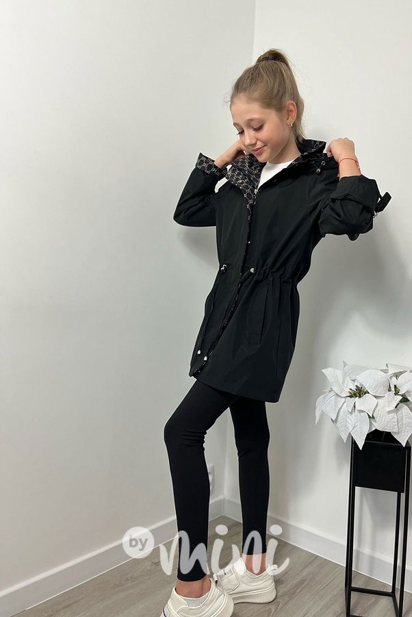 Černá long parka