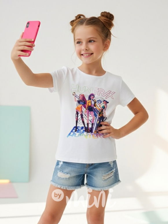 Huntrix triko bílé