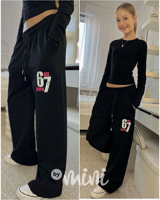 Lounge Six Seven volné tepláky černé