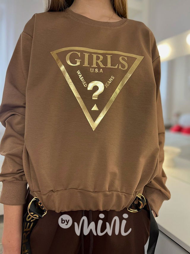 GIRLS mikina béžová