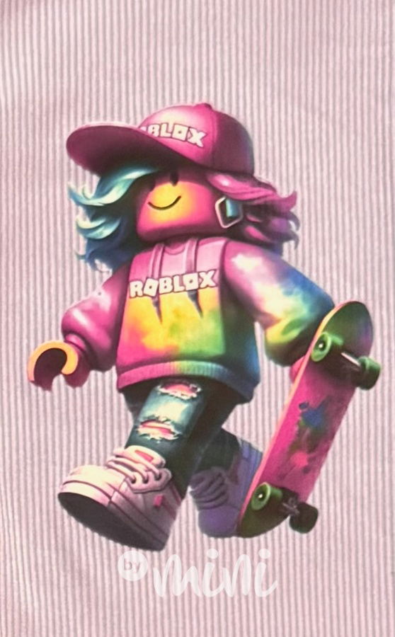 Roblox žebrované legíny lila