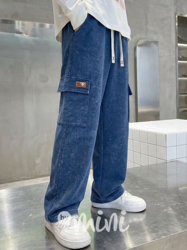 Soft denim baggy kapsáče blue