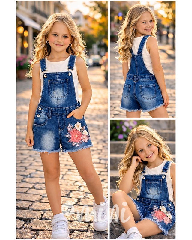 Letní jeans lacláče FLOWER