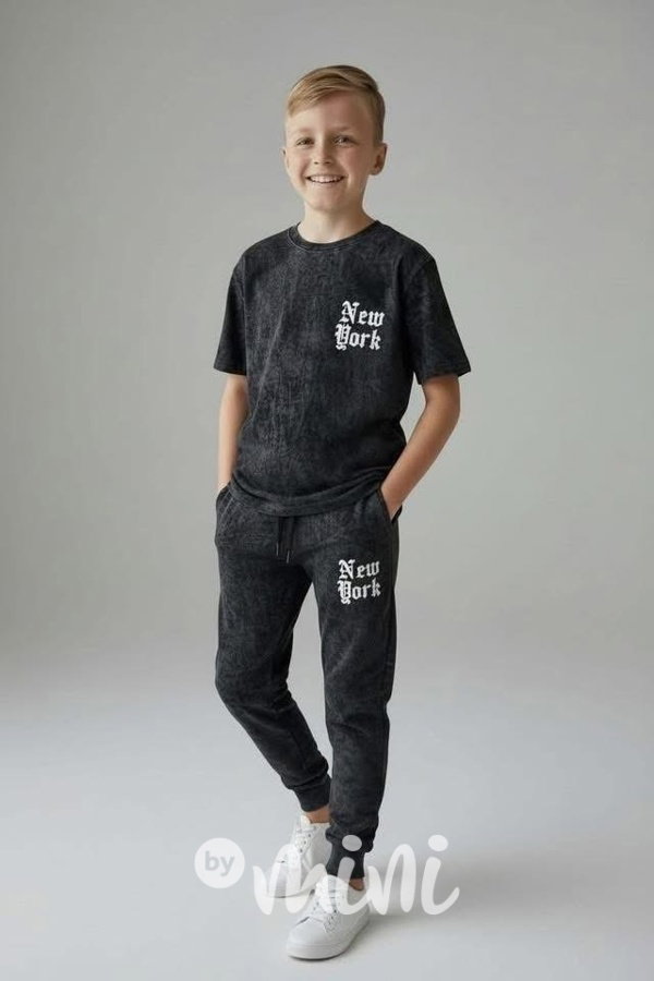 New York acid wash set antracit