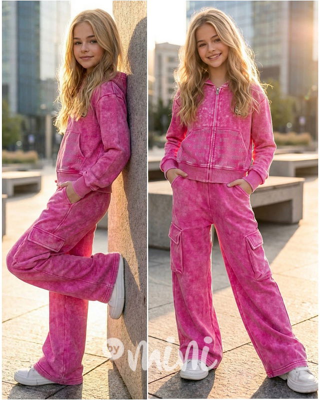 Soft cotton denim teenage souprava PINK